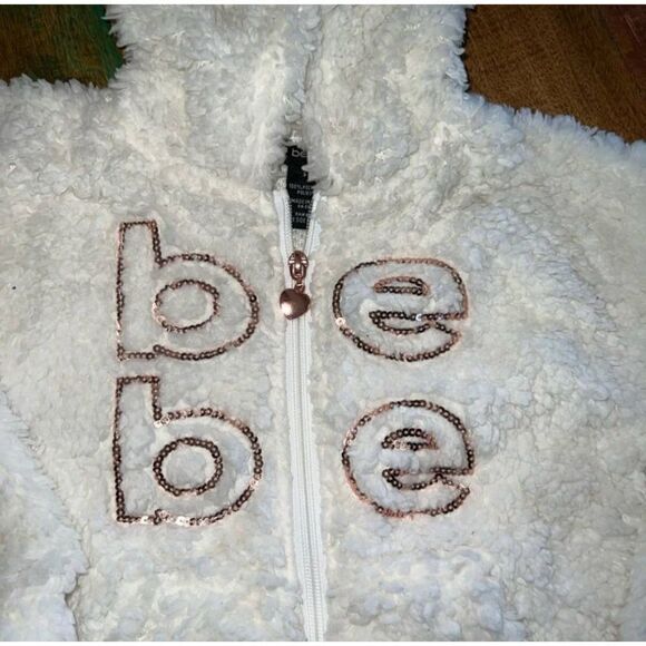 NWT BEBE GIRLS SHERPA HOODIE - Picture 4 of 4
